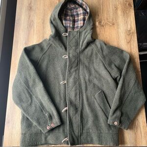 Vintage Woolrich Green Hooded Wool Jacket